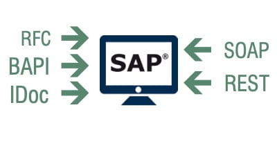 SAP interface RFC, BAPI, IDOC, SOAP and REST