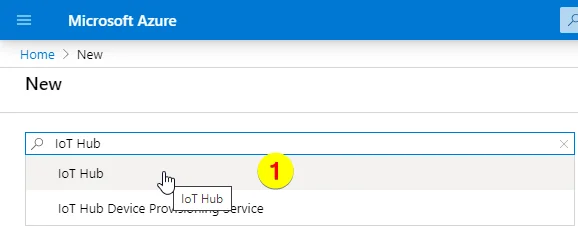 New ressource IoT Hub