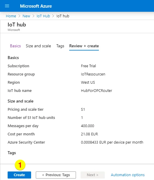 Review and create