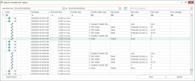 Transfer Data Search