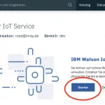 IBM IoT Watson Ressource starten