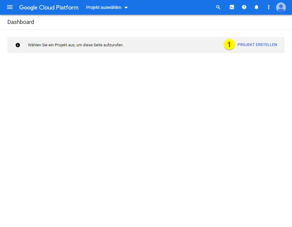 Google Cloud Platform – Projekt erstellen