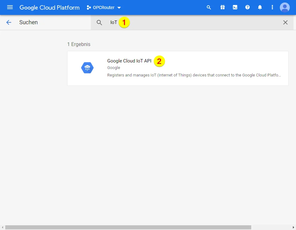 Google Cloud Platform – Google Cloud IoT API