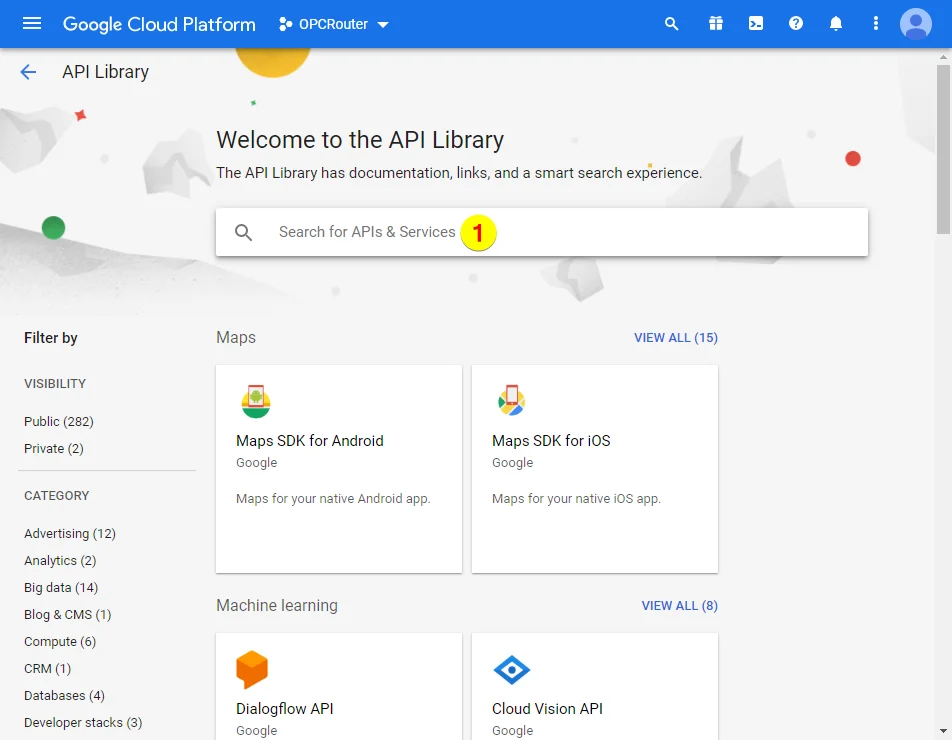 Google Cloud Platform – API-Library