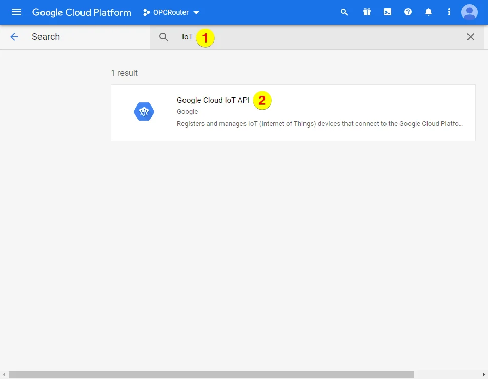 Google Cloud Platform – Google Cloud IoT API