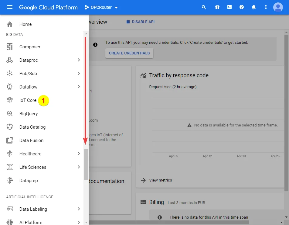 Google Cloud Platform – IoT Core
