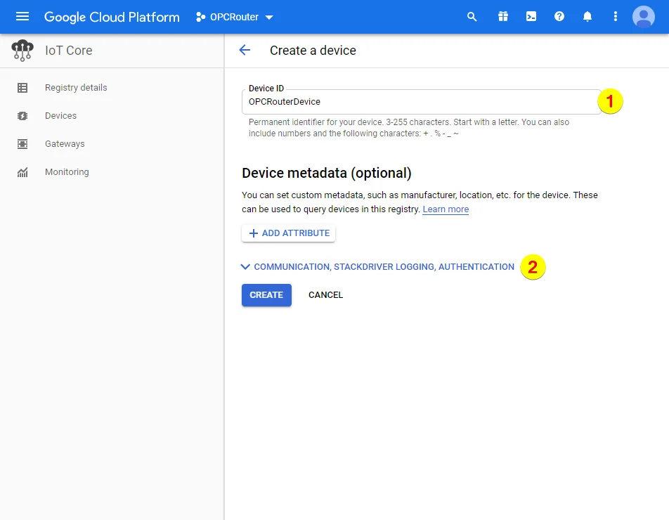 Google Cloud Platform – Device ID