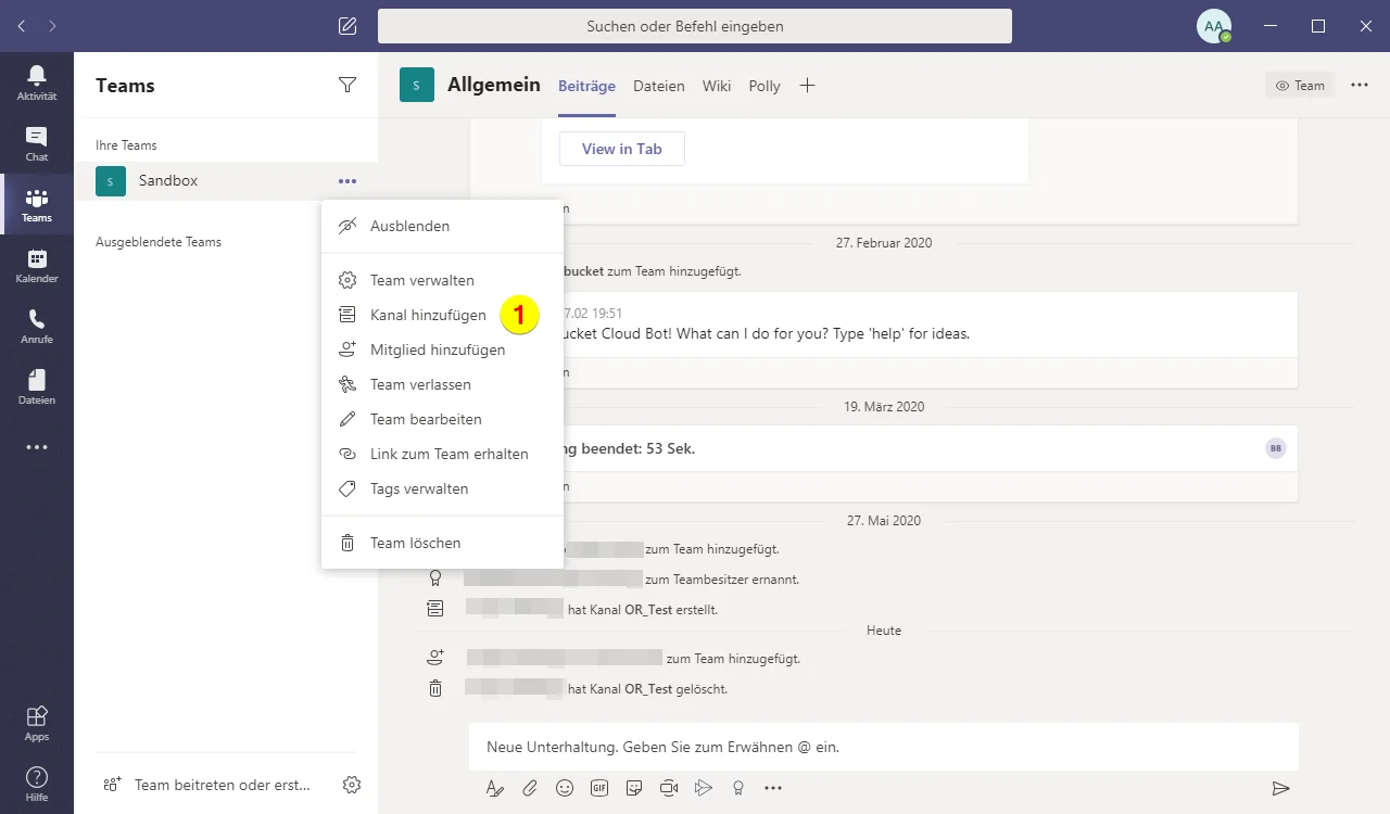 Screenshoot Microsoft Teams