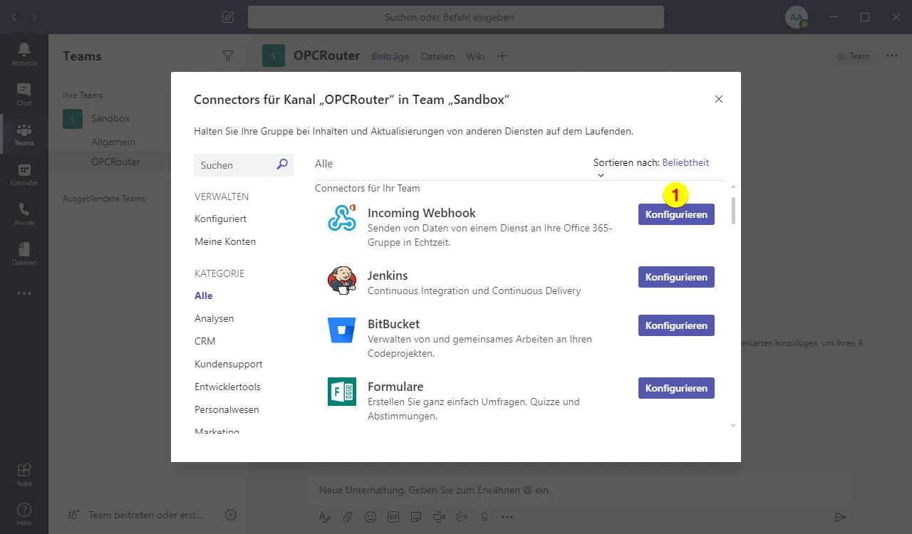 Screenshoot Microsoft Teams