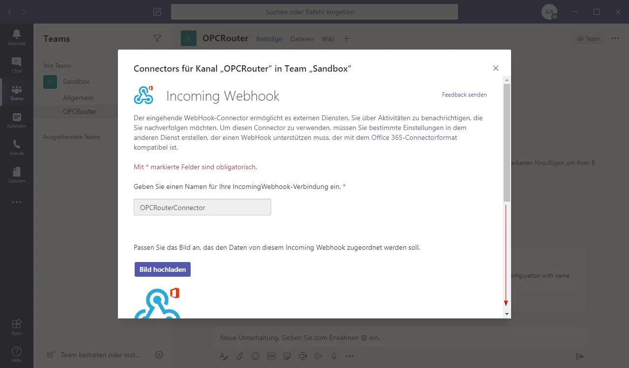Screenshoot Microsoft Teams