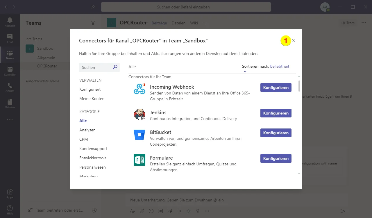 Screenshoot Microsoft Teams