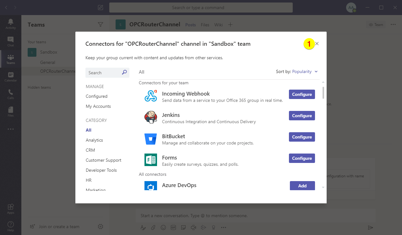 Screenshot Microsoft Teams