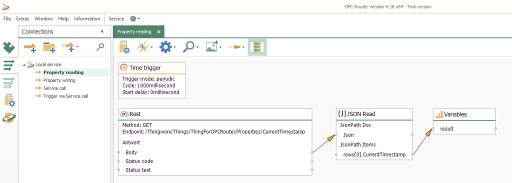 Thingworx connection configuration: