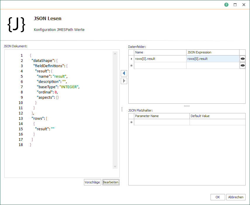 OPC Router JSON-Code (Lesen)