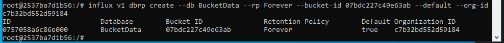 Manually creating a DBRP mapping