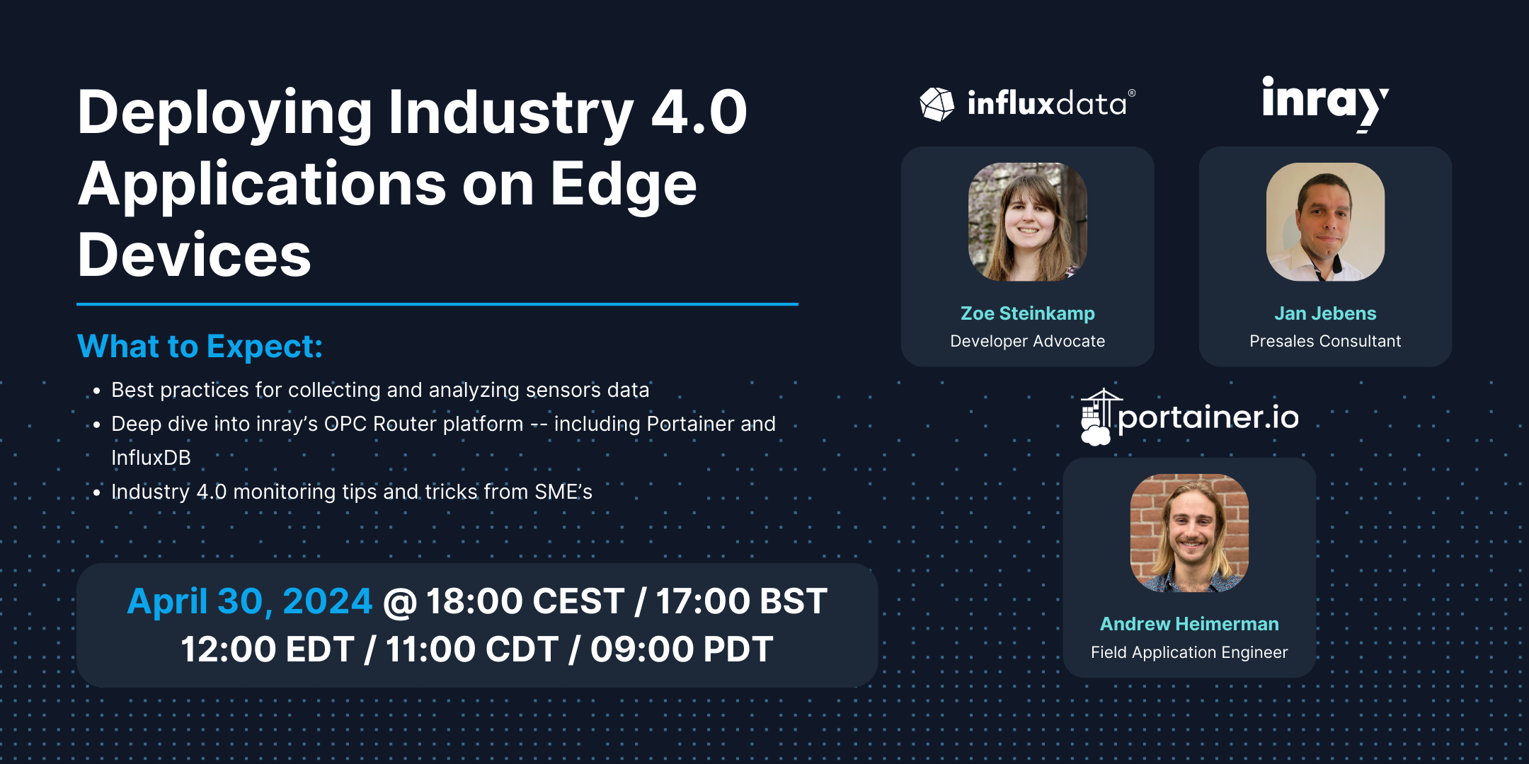 Webinar mit portainer und influx